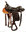 Lighter Western Saddle in quality leather including patterned fenders