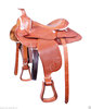 Lighter Western Saddle in quality leather including patterned fenders